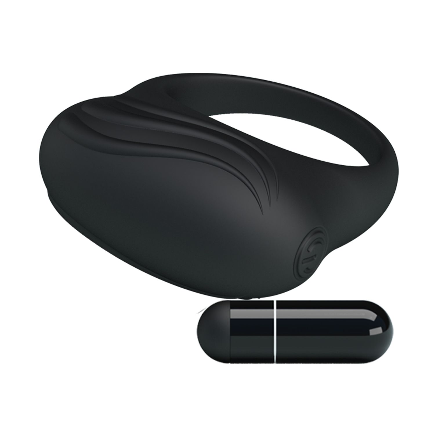 Черное вибрирующее эрекционное кольцо Bertram — изображение 3