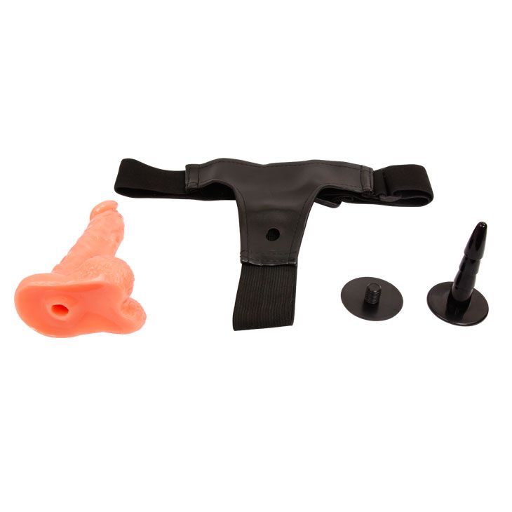 Реалистичный страпон на ремешках - 15,5 см. — изображение 4