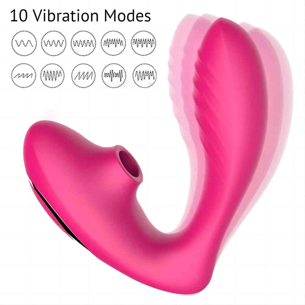 Розовый вибромассажер Clitoral Sucking Vibrator OG для стимуляции клитора и точки G — изображение 4