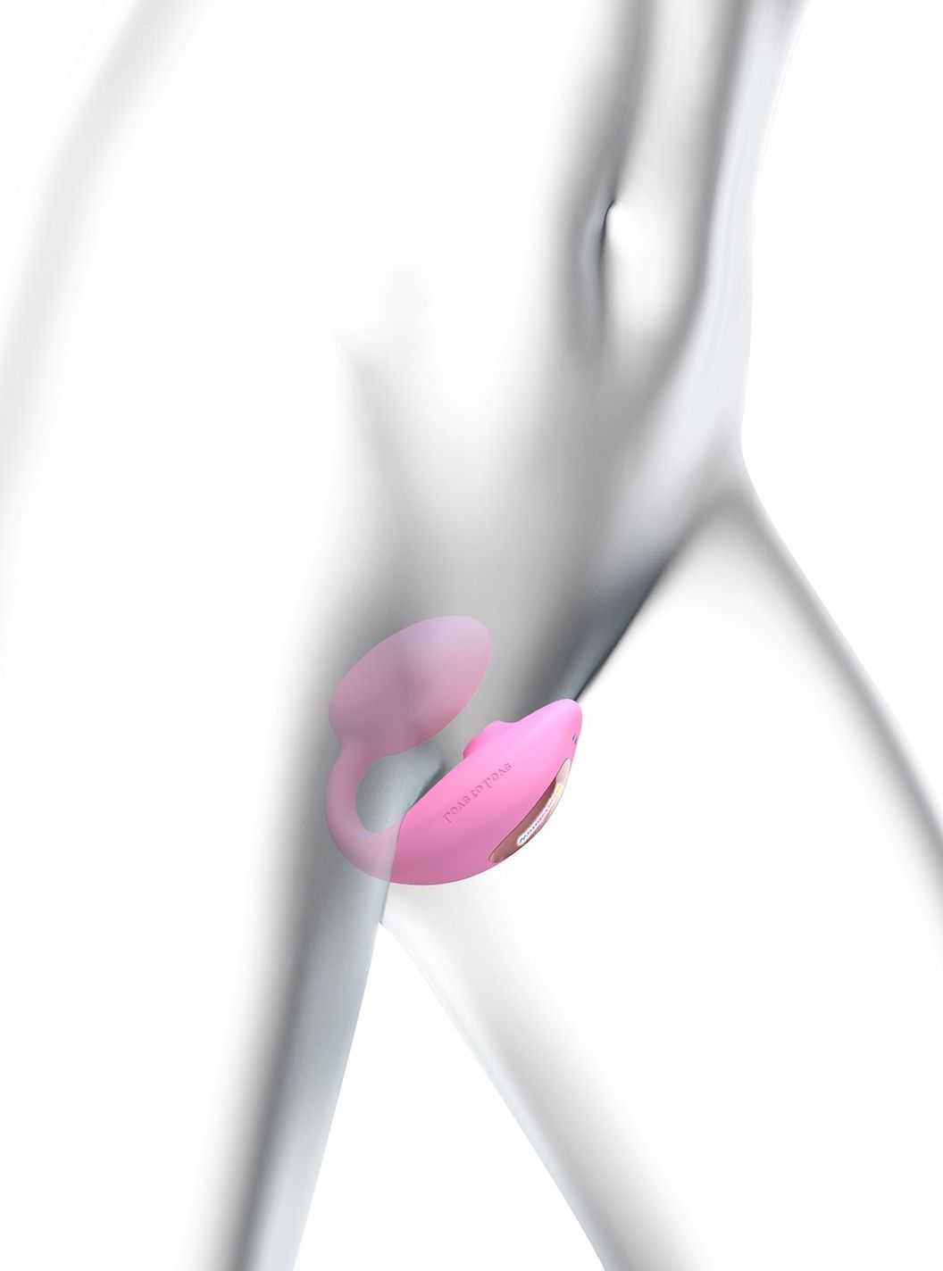Розовый U-образный стимулятор клитора и точки G с пультом ДУ Wonderlover — изображение 6