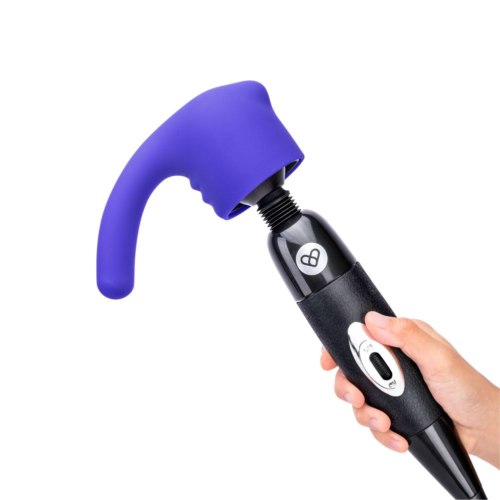 Фиолетовая насадка для wand-вибромассажера Deluxe Silicone G-Spot Wand Attachment — изображение 2