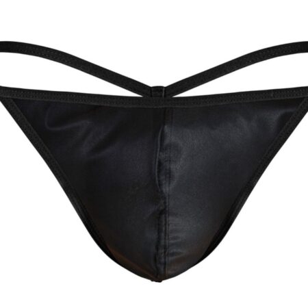 Черные мужские трусы-стринги Darkzone