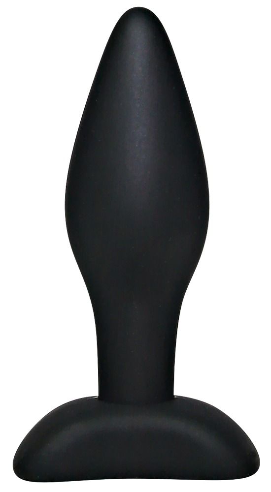 Чёрный анальный стимулятор Silicone Butt Plug Small - 9 см. — изображение 2