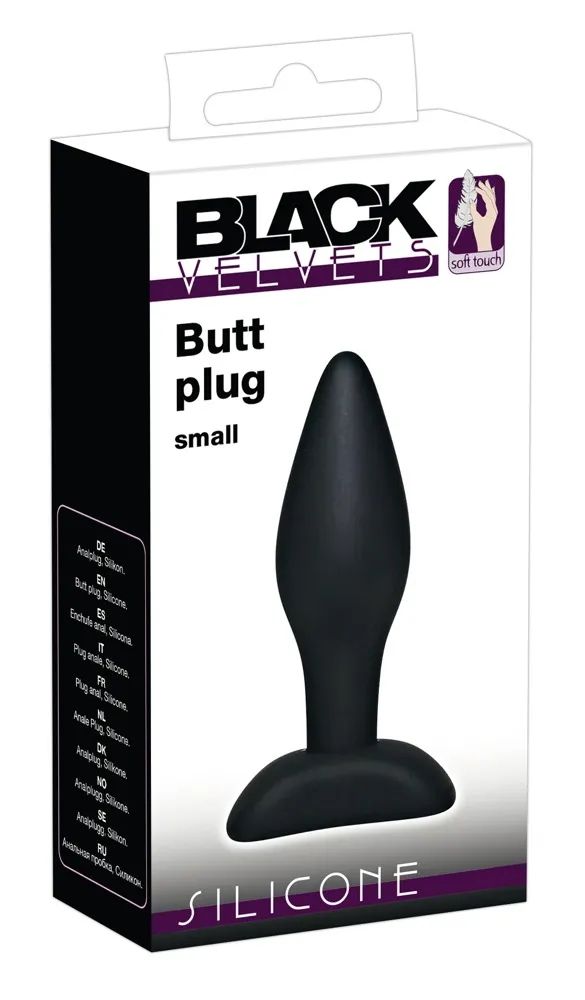 Чёрный анальный стимулятор Silicone Butt Plug Small - 9 см. — изображение 3