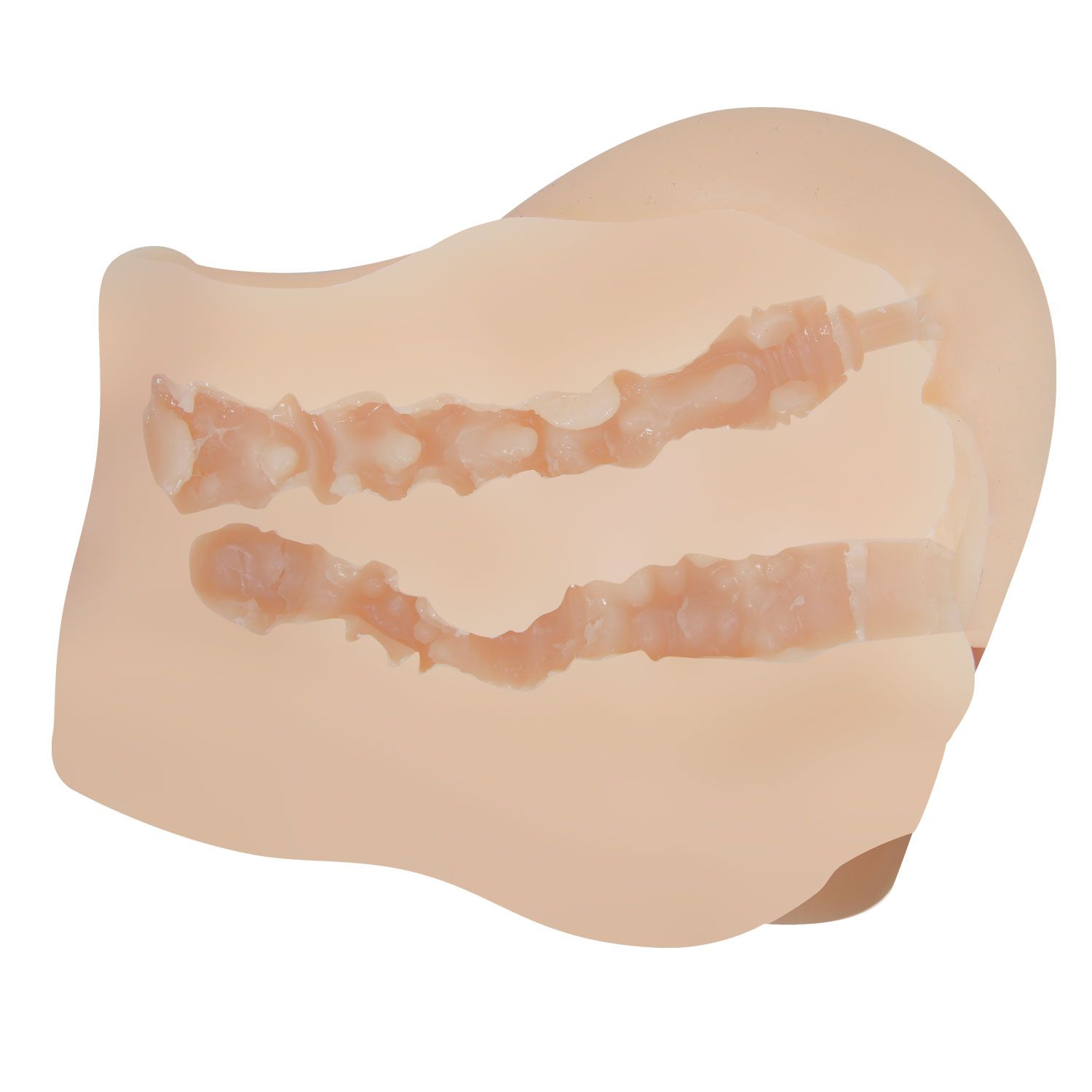 Телесный мастурбатор-полуторс Mila с вибрацией — изображение 6