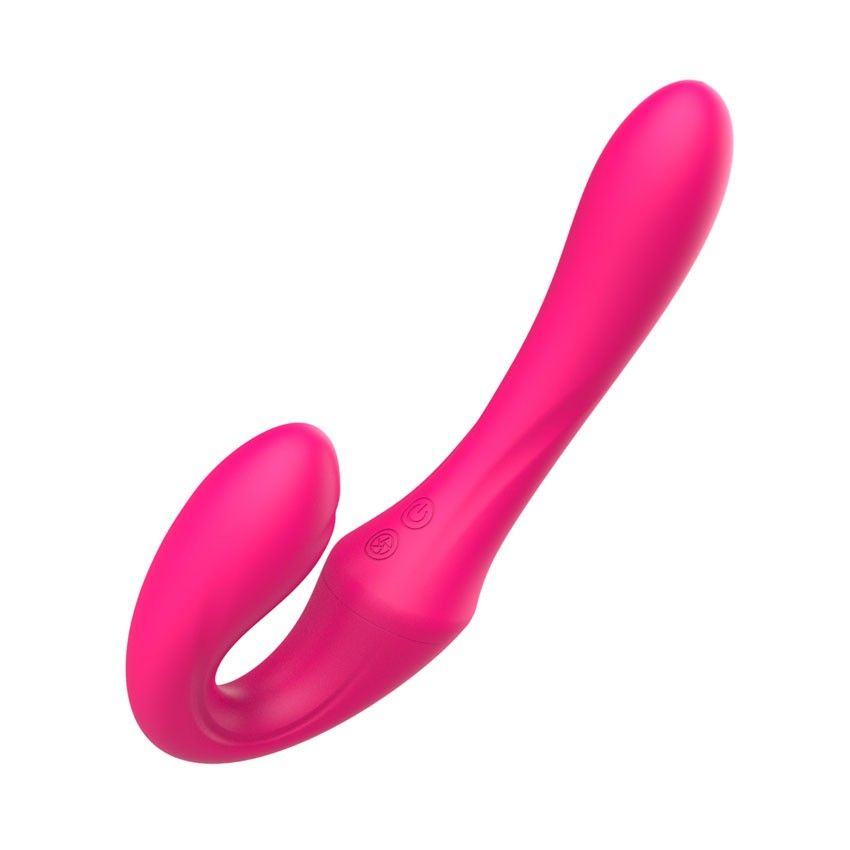 Розовый вибратор с клиторальным отростком и пультом ДУ- 19,6 см. — изображение 8