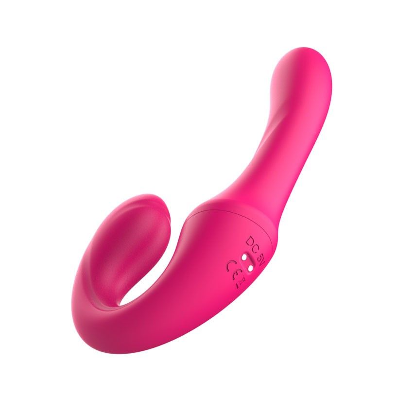 Розовый вибратор с клиторальным отростком и пультом ДУ- 19,6 см. — изображение 10
