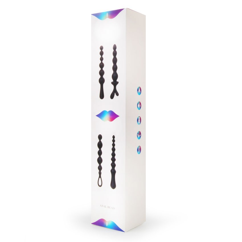 Чёрная фигурная анальная цепочка — изображение 3