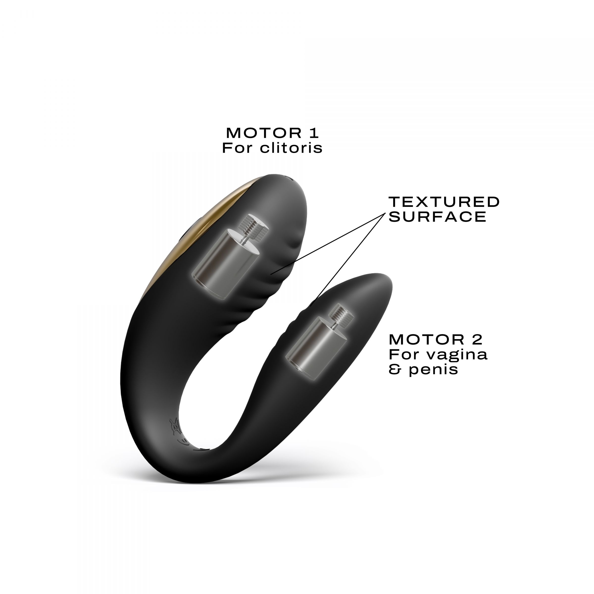 Черный вибратор для пар Perfect Lover с пультом ДУ — изображение 2