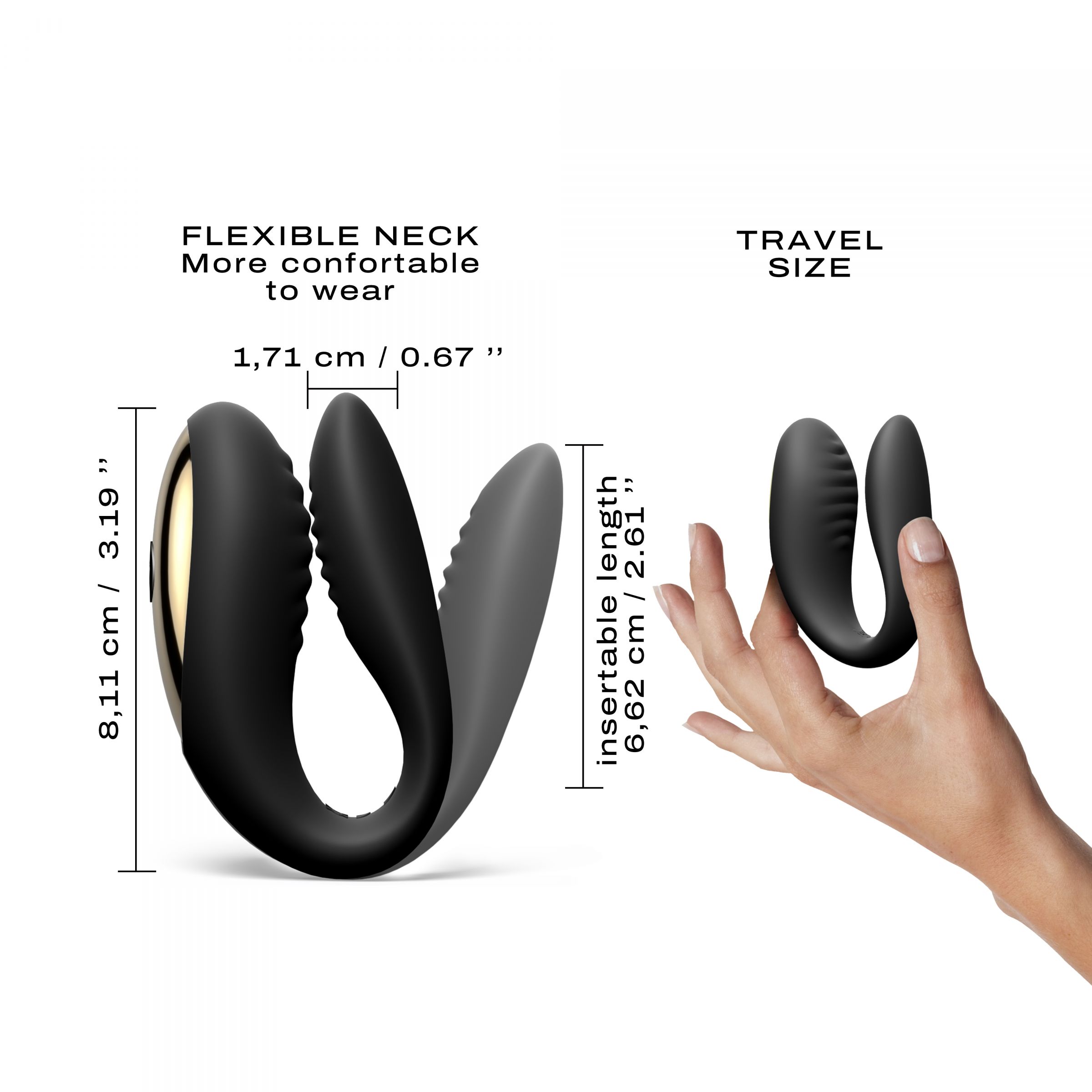 Черный вибратор для пар Perfect Lover с пультом ДУ — изображение 4