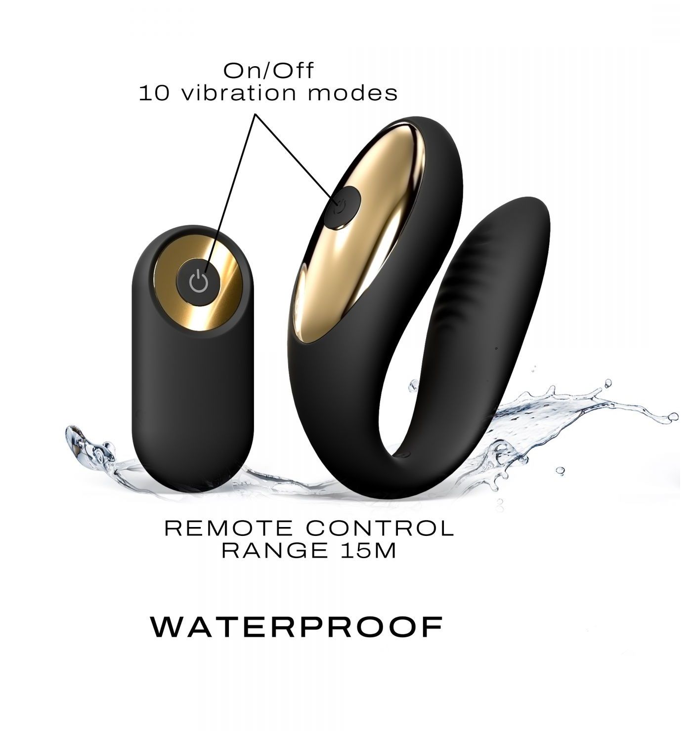 Черный вибратор для пар Perfect Lover с пультом ДУ — изображение 5