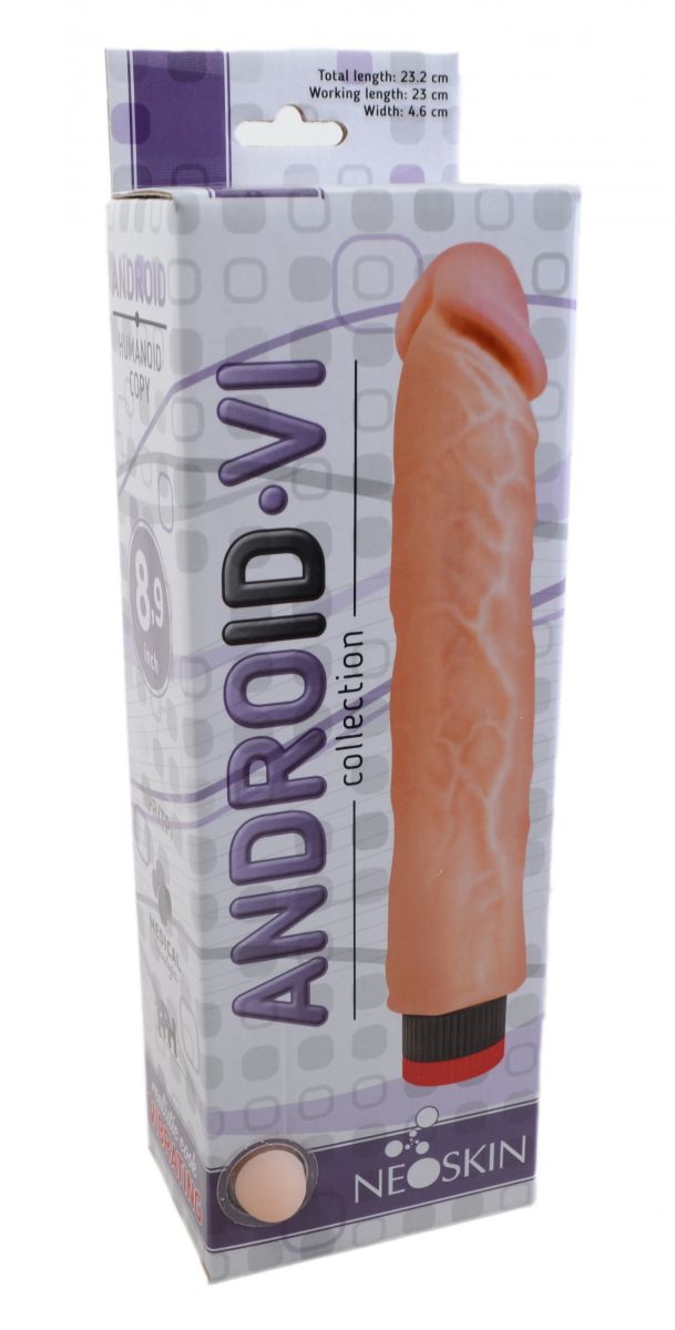 Вибратор-реалистик без мошонки ANDROID VI - 23,2 см. — изображение 2