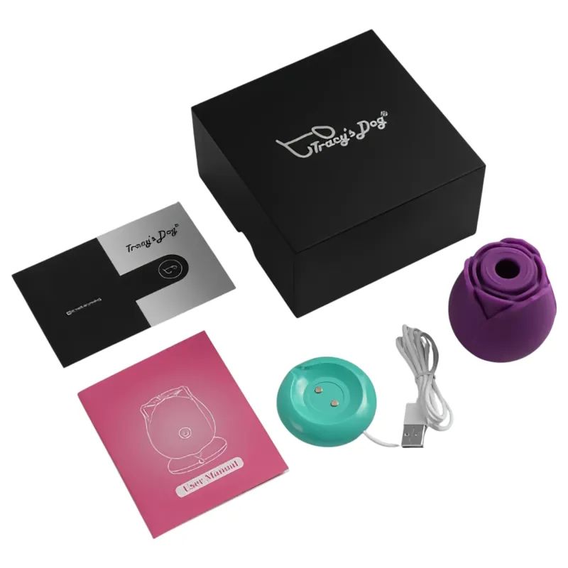 Фиолетовый вакуумный стимулятор Rose — изображение 7