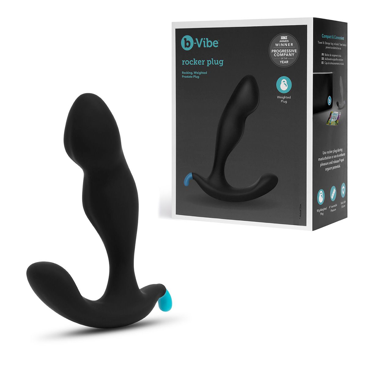 Черный утяжеленный анальный стимулятор Rocker Plug - 12 см. — изображение 2