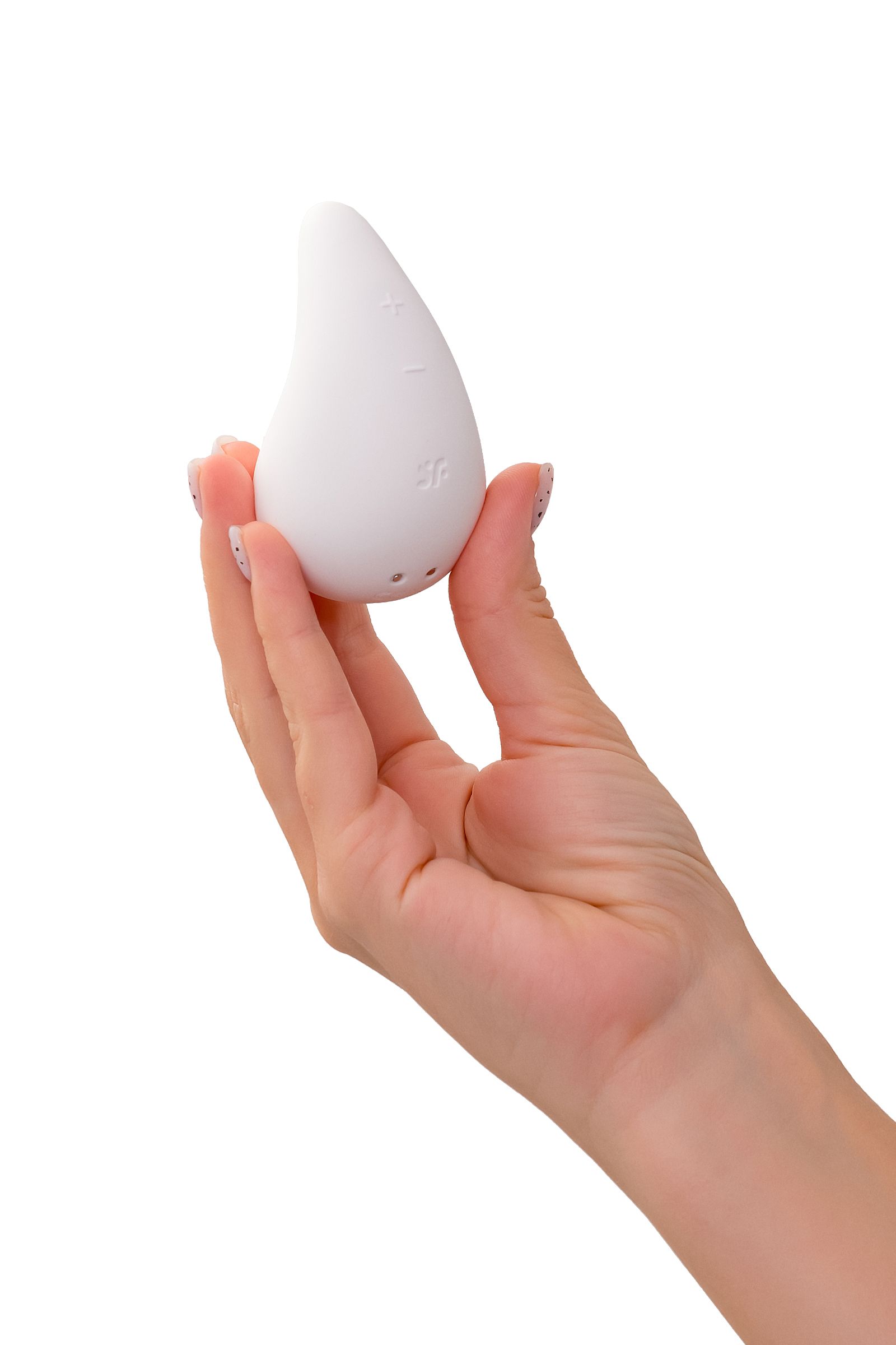 Белый вибромассажер в форме капли Dew Drop — изображение 5