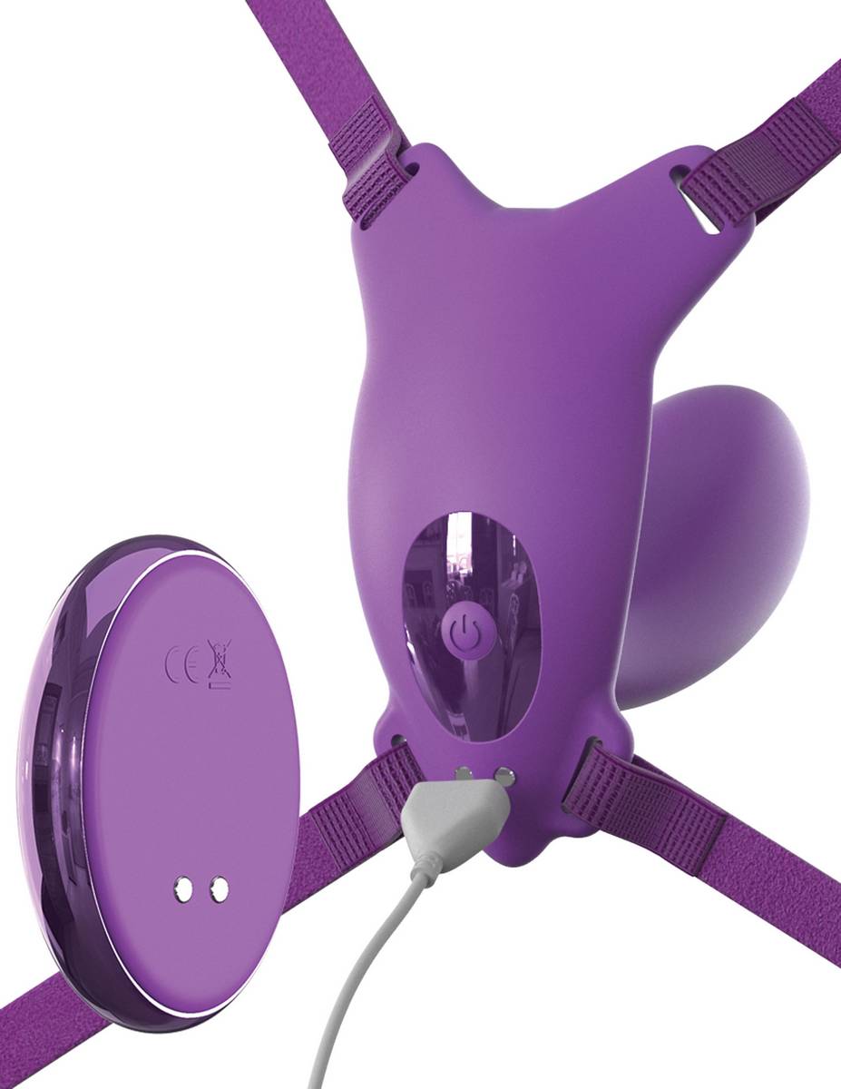 Фиолетовый пояс с вибровкладкой Ultimate G-Spot Butterfly Strap-On — изображение 4
