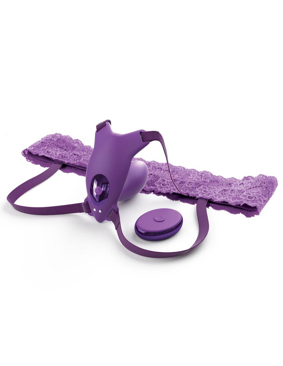 Фиолетовый пояс с вибровкладкой Ultimate G-Spot Butterfly Strap-On — изображение 6