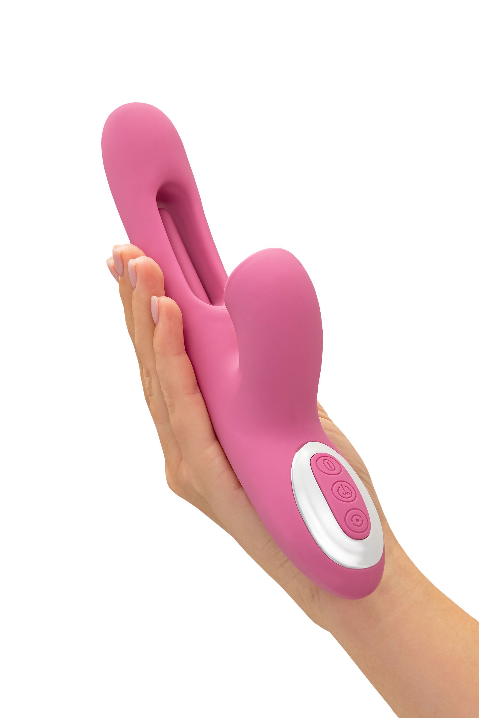 Розовый вибратор с двигающимся язычком и стимулирующим шариком Monti - 24 см. — изображение 6