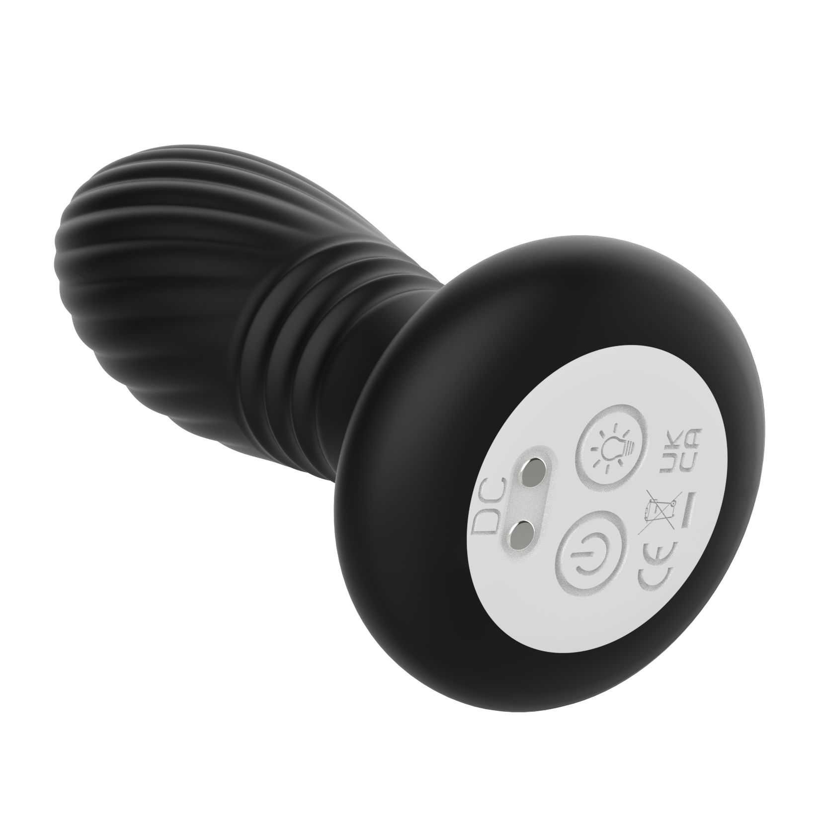 Черная анальная пробка с вибрацией и LED-подсветкой - 11,9 см. — изображение 3