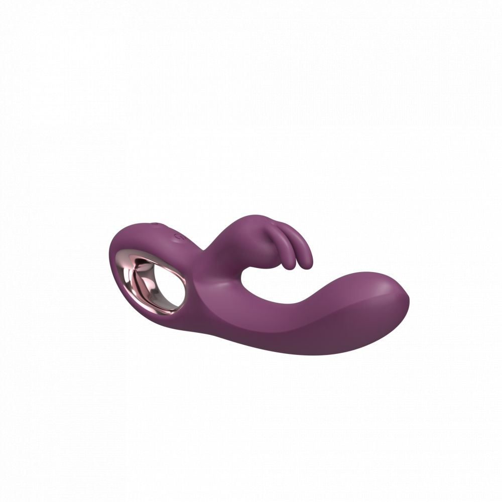 Фиолетовый силиконовый вибратор-кролик - 22 см. — изображение 3