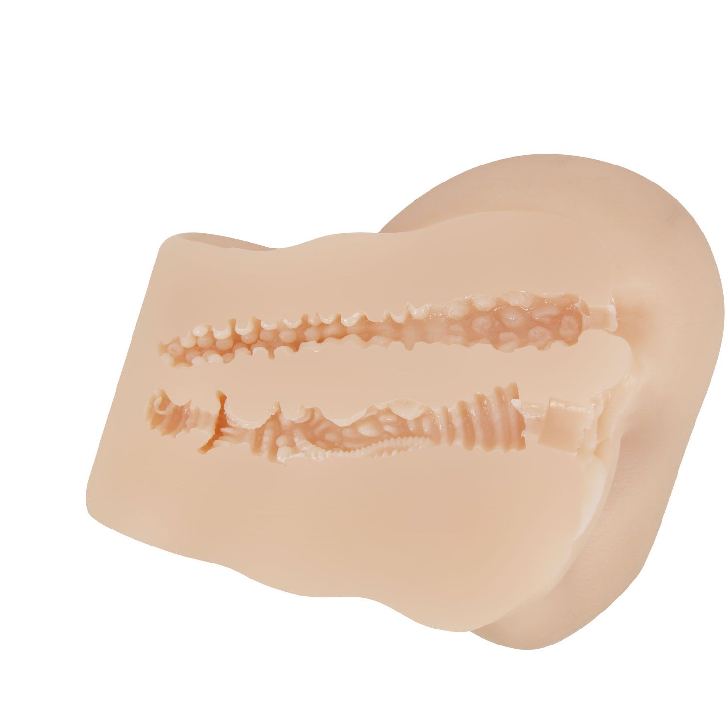 Телесный мастурбатор-полуторс Hailey с вибрацией — изображение 4