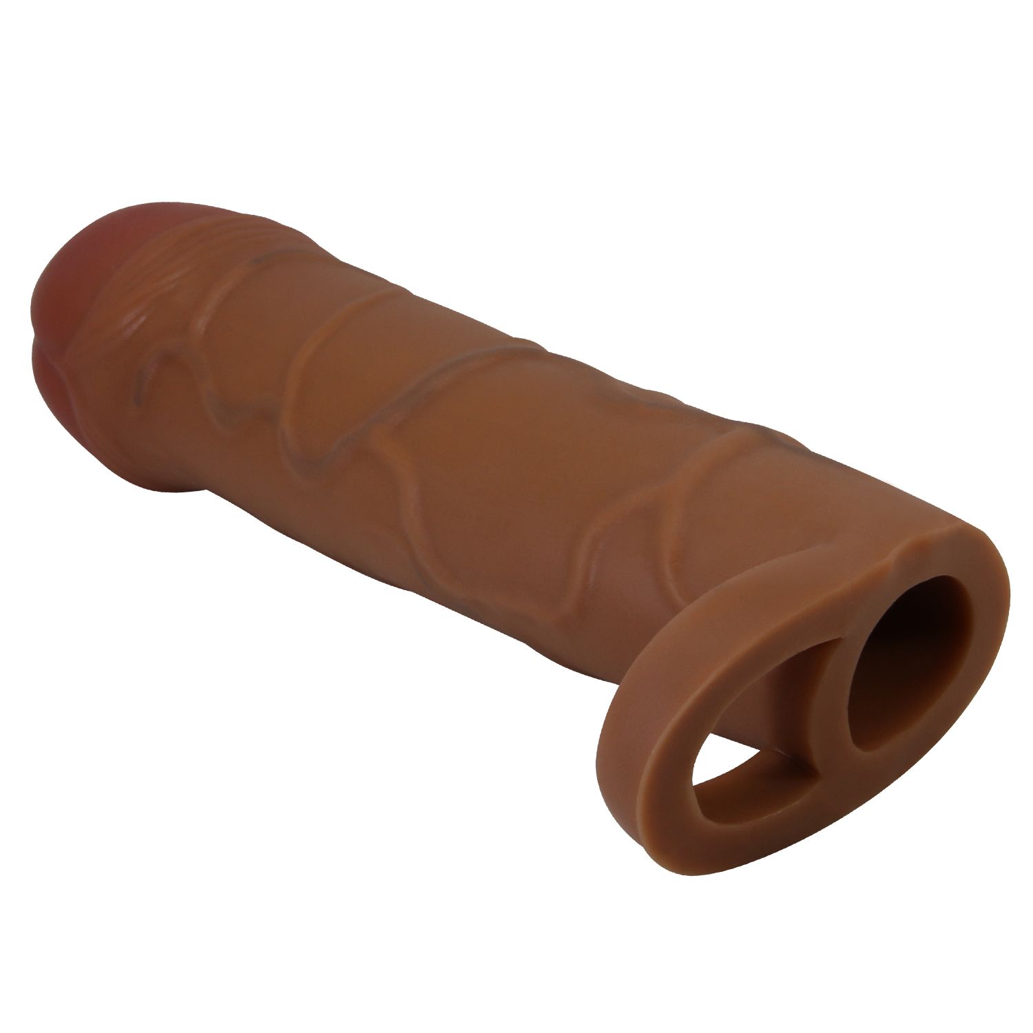 Коричневая насадка-удлинитель на пенис Bunion - 16,5 см. — изображение 4