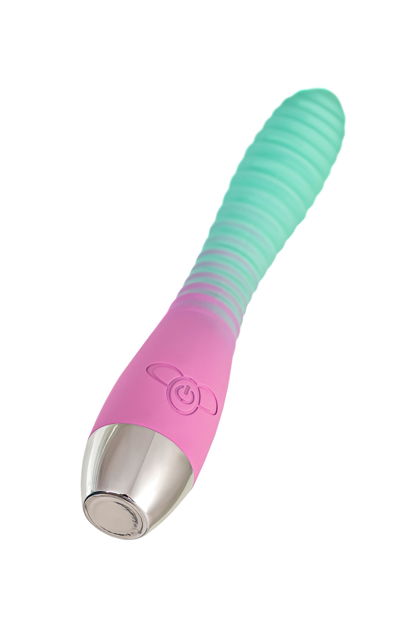 Мятно-розовый вибратор с изогнутой головкой Azalia - 20,5 см. — изображение 5