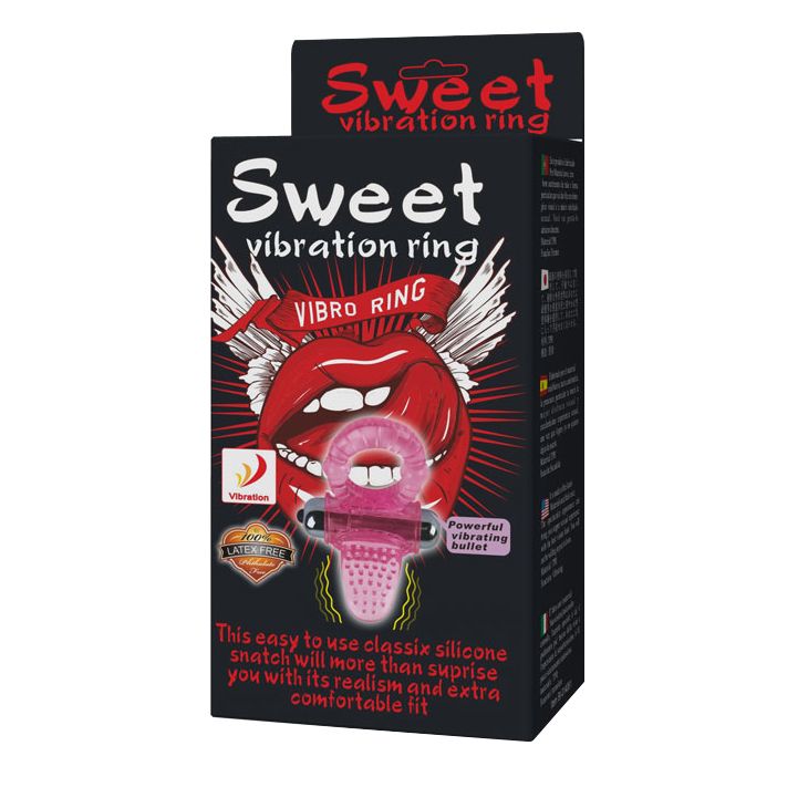 Эрекционное кольцо с вибростимулятором клитора в форме язычка — изображение 6