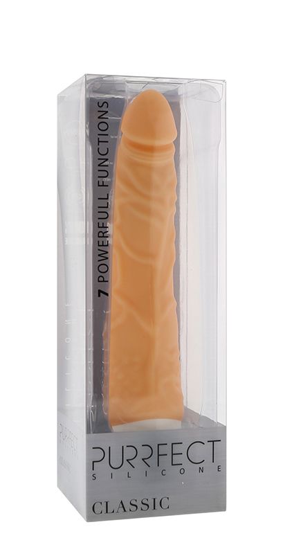 Телесный вибратор-реалистик PURRFECT SILICONE CLASSIC 7.1INCH FLESH - 18 см. — изображение 2