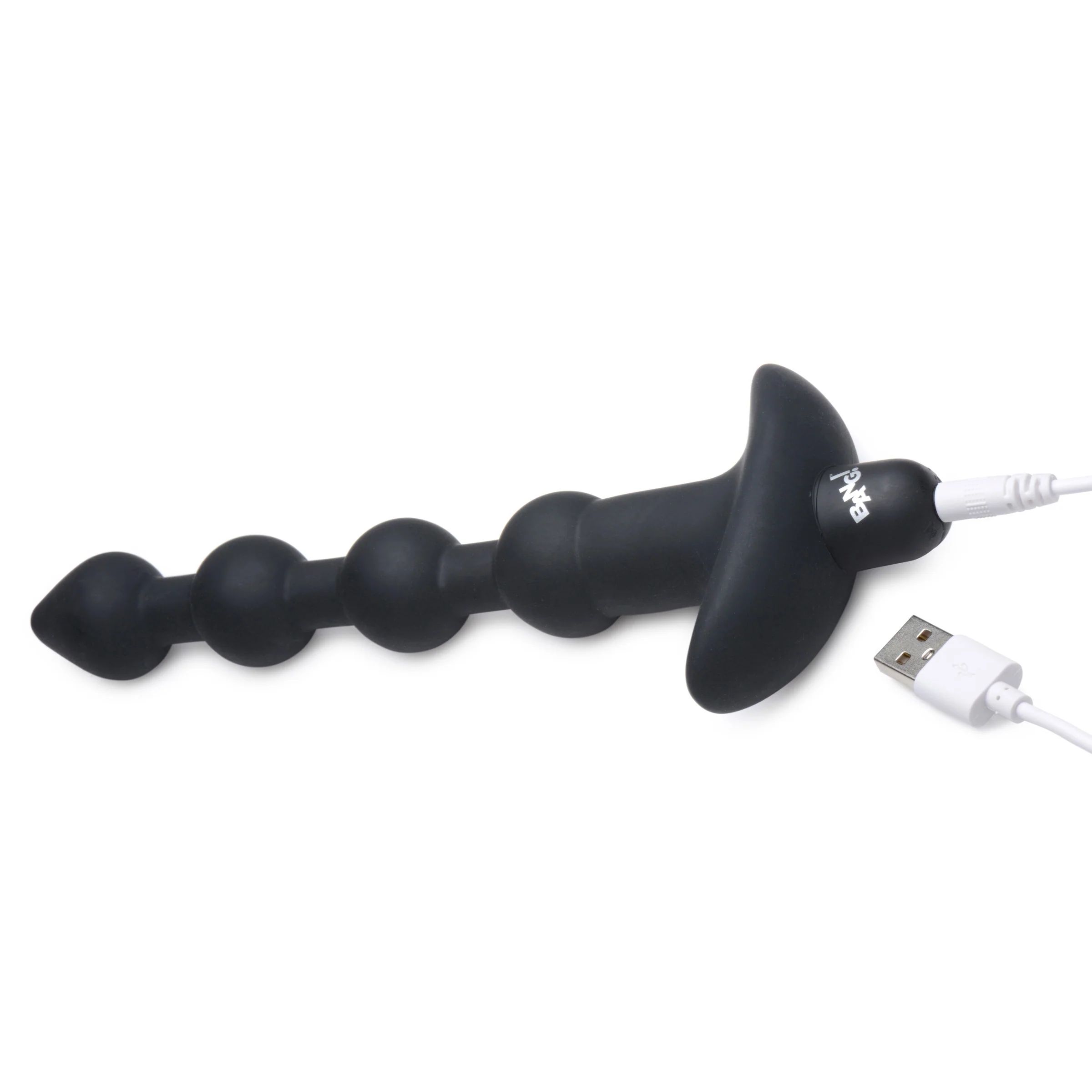 Черные анальные бусы с вибрацией и пультом ДУ 28X Remote Control Vibrating Silicone Anal Beads - 19 см. — изображение 2