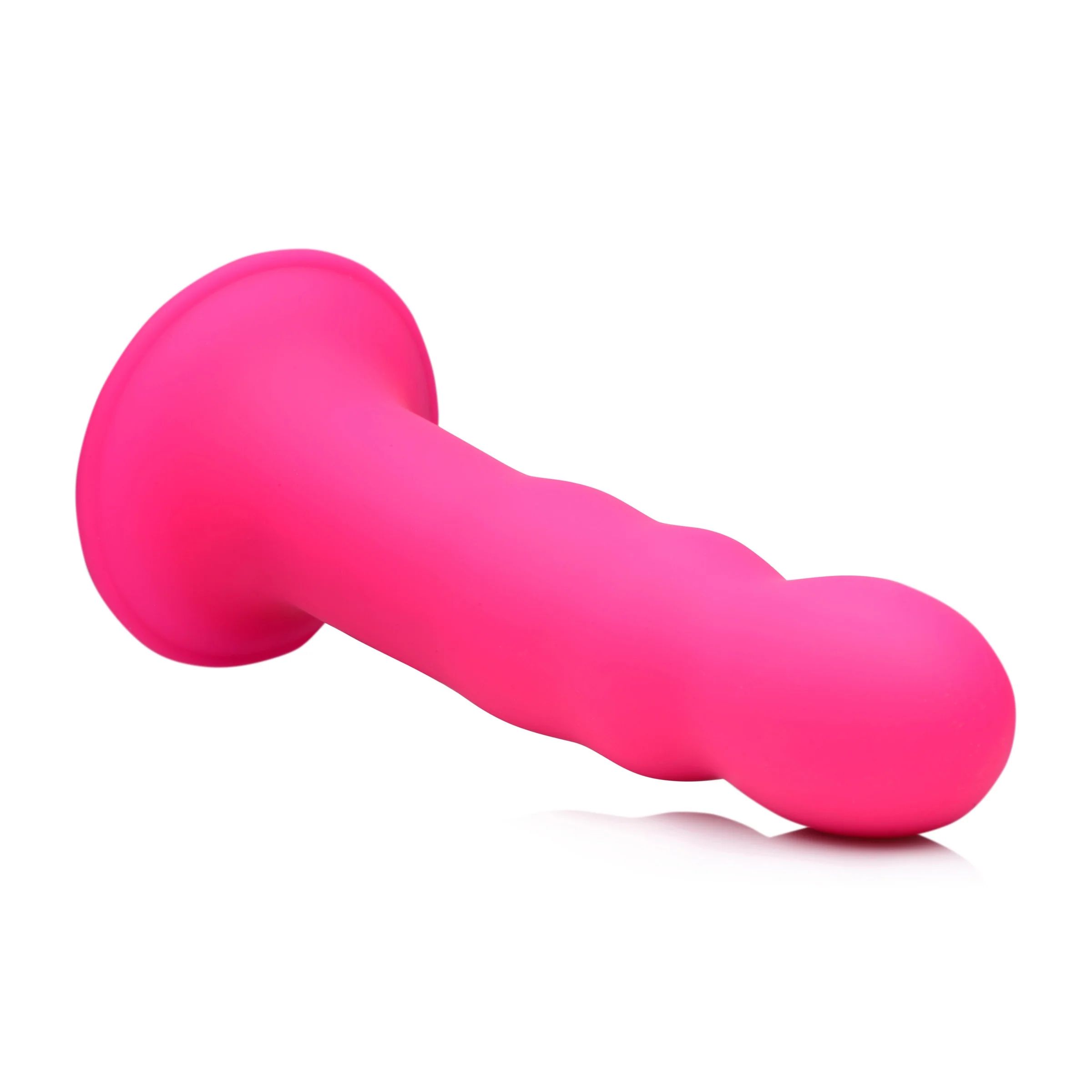 Розовый гибкий фаллоимитатор Squeeze-It Wavy Dildo - 18,3 см. — изображение 2