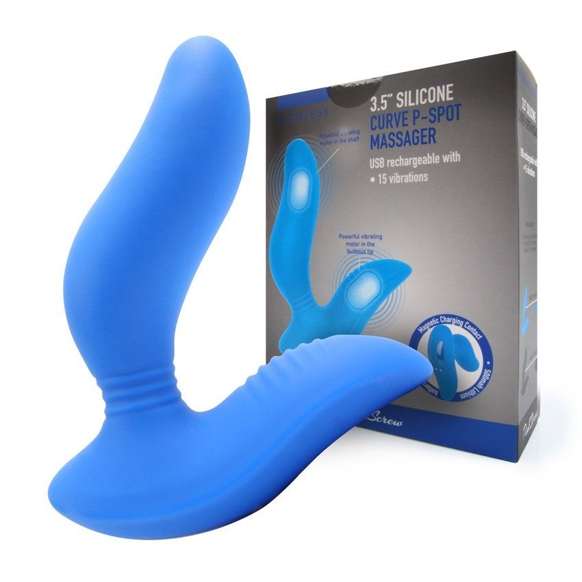 Черный вибромассажер простаты 3,5’’ Curve P-spot Massager - 12 см. — изображение 2