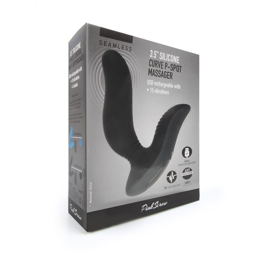 Черный вибромассажер простаты 3,5’’ Curve P-spot Massager - 12 см. — изображение 8