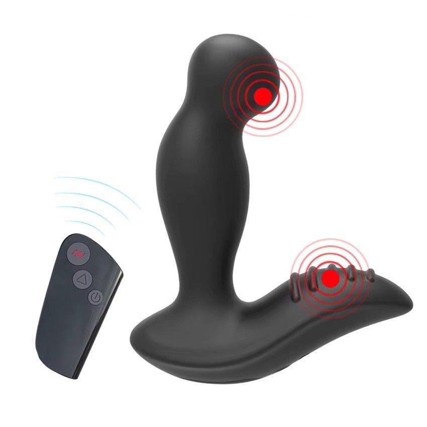 Синий вибромассажер простаты 3,5’’ Remote Control P-spot Massager - 12,5 см. — изображение 4