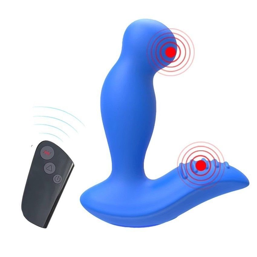 Синий вибромассажер простаты 3,5’’ Remote Control P-spot Massager - 12,5 см. — изображение 8