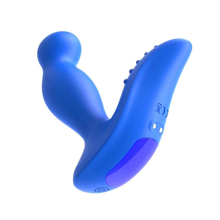 Синий вибромассажер простаты 3,5’’ Remote Control P-spot Massager - 12,5 см. — изображение 5