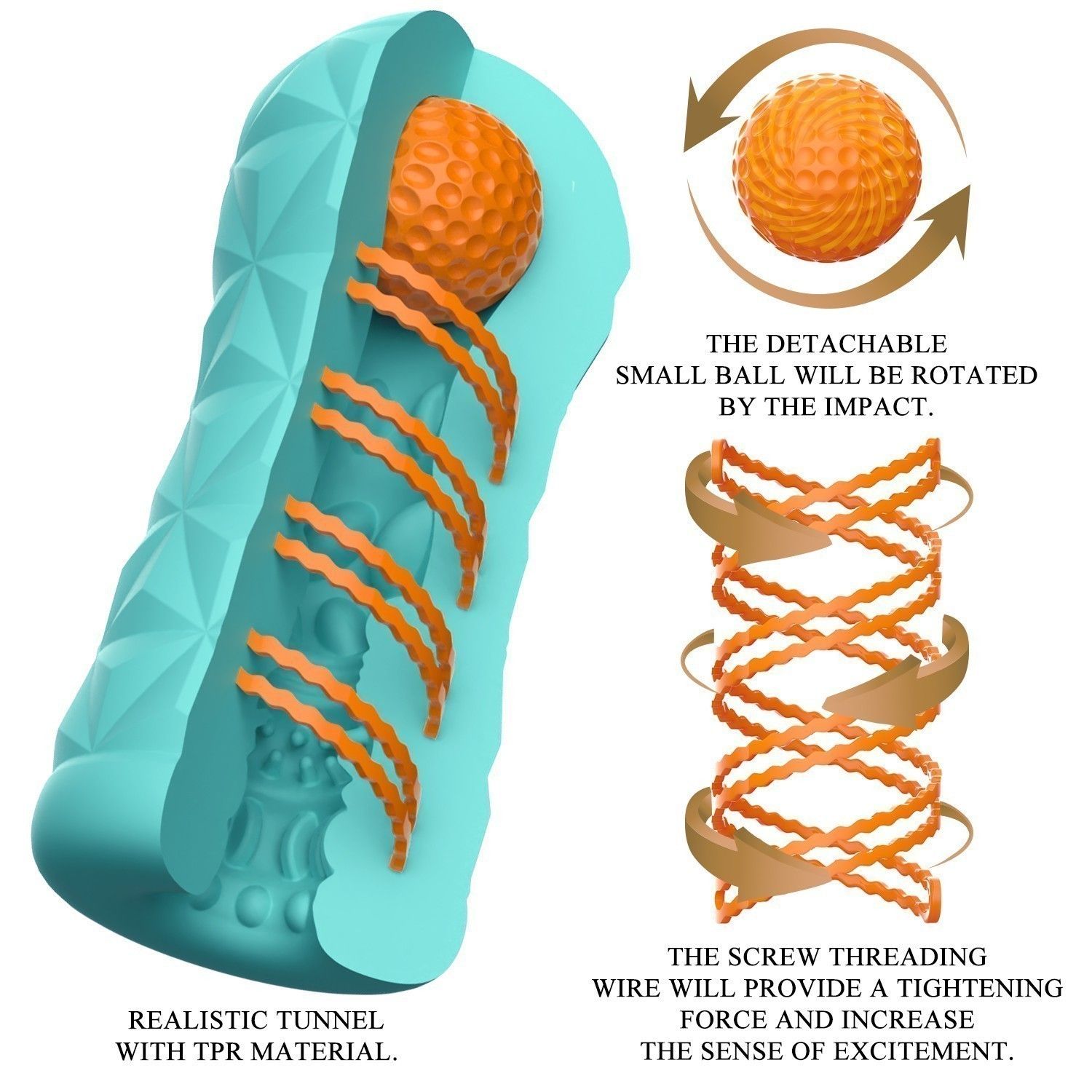 Аквамариновый мастурбатор Victoria — изображение 2