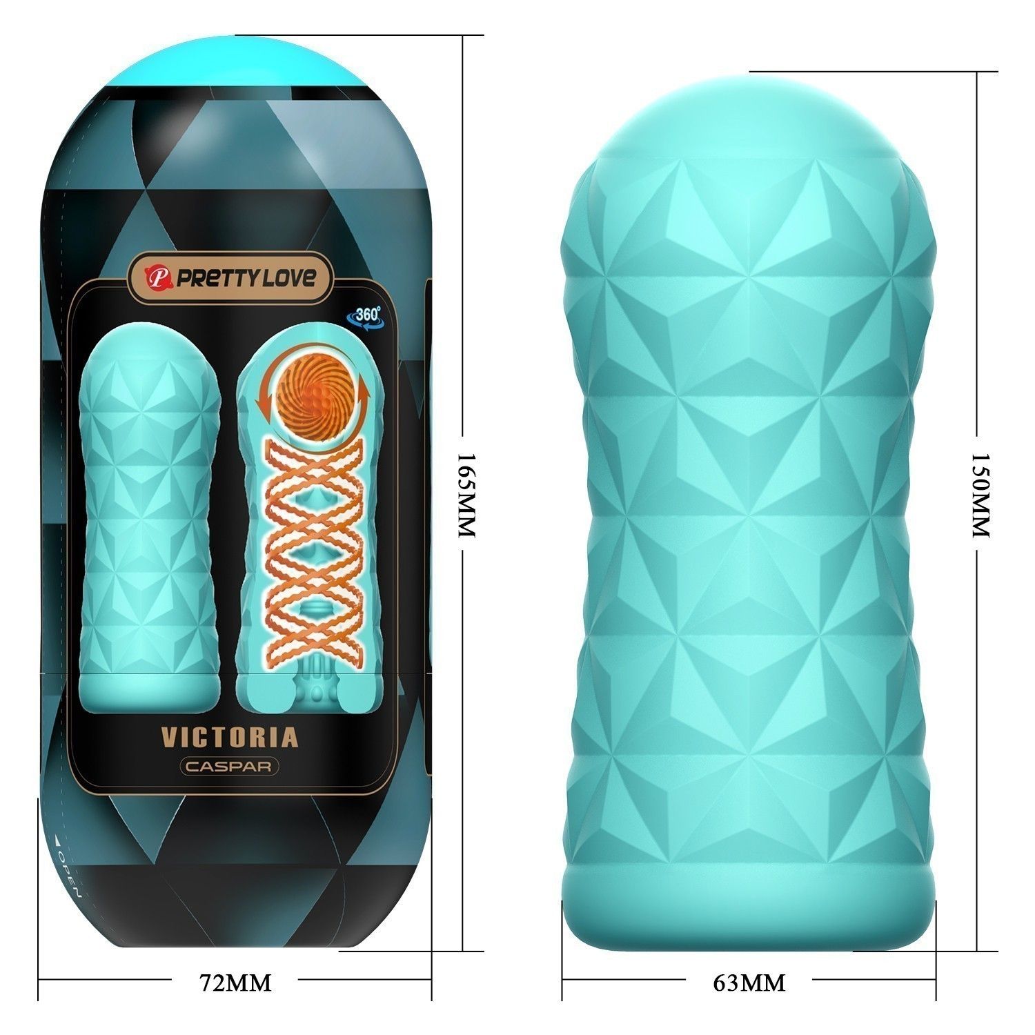 Аквамариновый мастурбатор Victoria — изображение 6