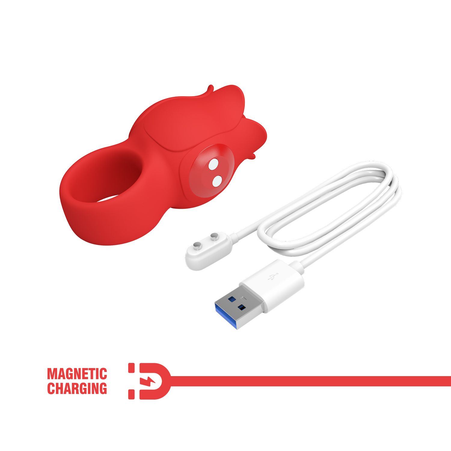 Красный мини-вибратор на палец Jae — изображение 10