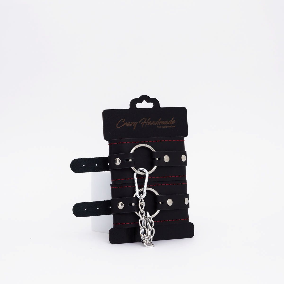 Черно-красные кожаные оковы — изображение 2