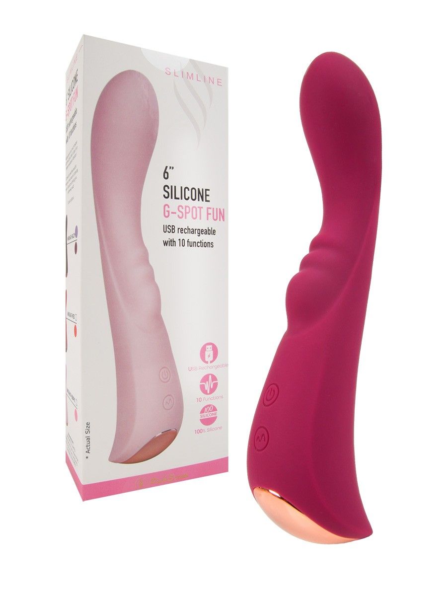 Малиновый вибратор для G-стимуляции - 19,1 см. — изображение 2