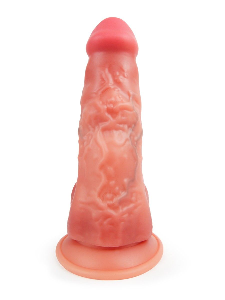 Телесный вибратор-реалистик с пультом ДУ - 25 см. — изображение 5