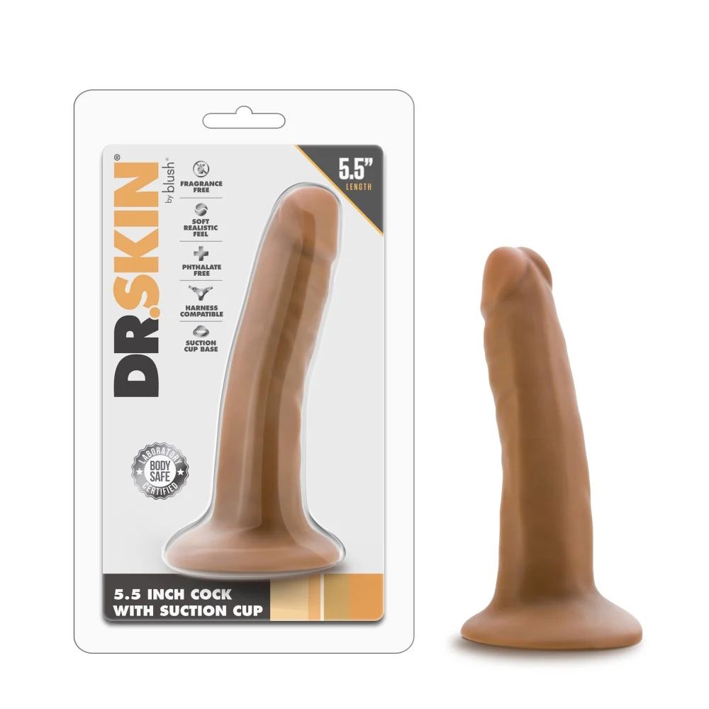 Карамельный фаллоимитатор 5.5 Inch Long Dildo With Suction Cup Base - 13,9 см. — изображение 5