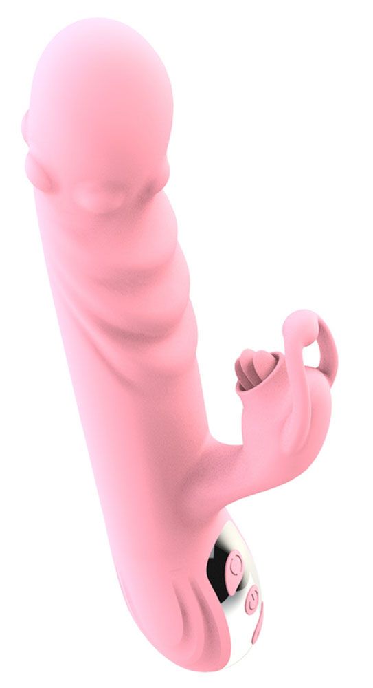 Розовый вибратор-кролик Ava - 21,9 см. — изображение 2
