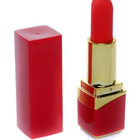 Красный мини-вибратор в форме помады