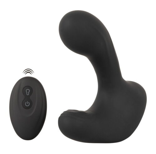 Черная анальная вибропробка с функцией расширения RC Butt Plug with 3 functions