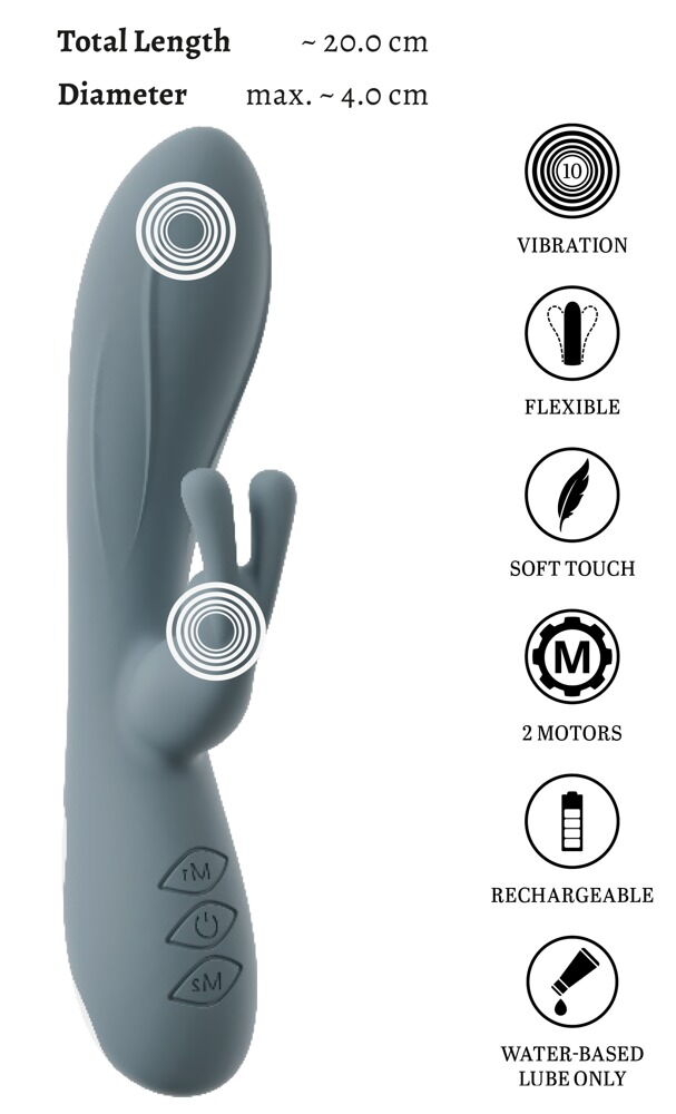 Силиконовый вибратор-кролик VELINA Rabbit Vibrator - 20 см. — изображение 8