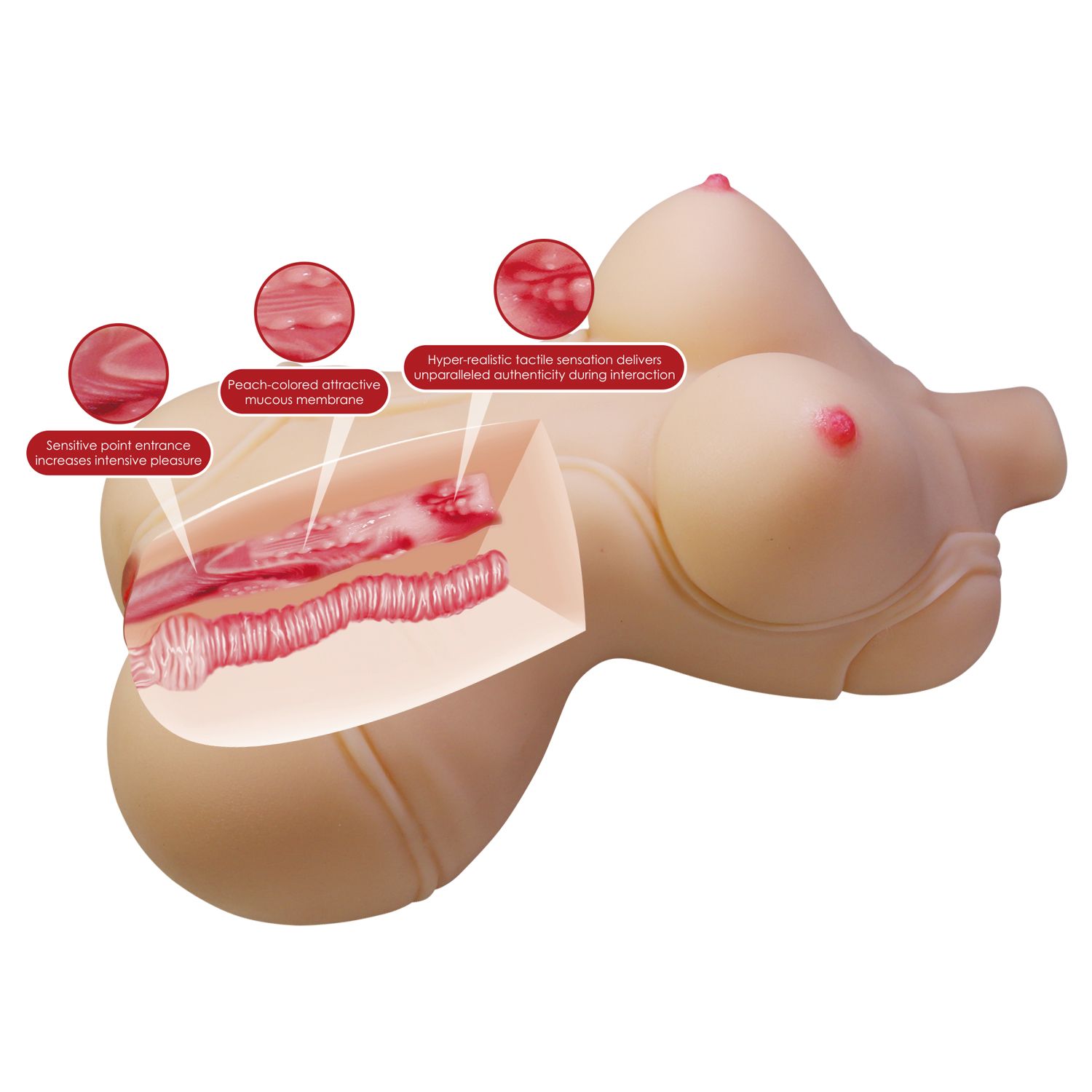 Телесный мастурбатор-торс Diana — изображение 7
