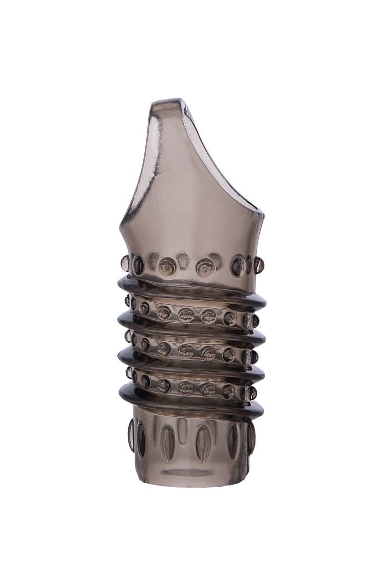 Открытая дымчатая насадка с точками и рёбрами ToyFa XLover - 11,5 см. — изображение 2