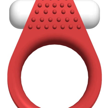 Красное эрекционное кольцо Silicone Stimu-Ring